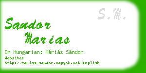 sandor marias business card